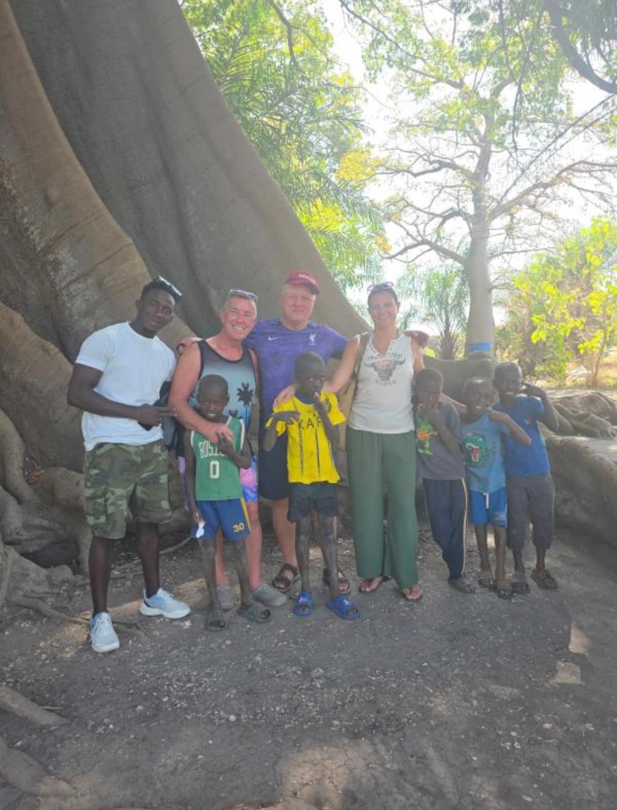 A giraffe feeding during a safari day arranged from Sennegambia.